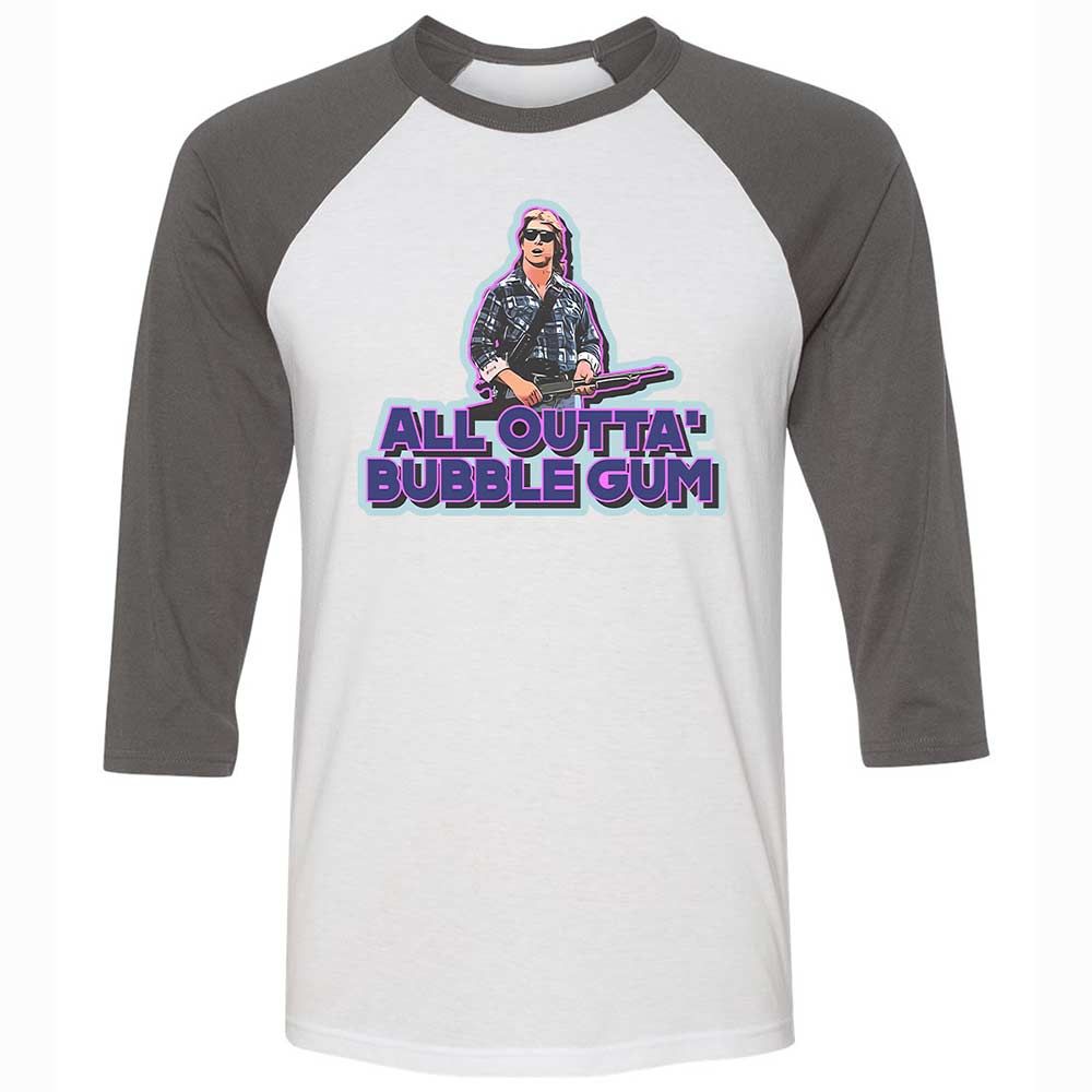 Unisex 3/4 Baseball Tee - M4HLCR4H - White/Asphalt - 2