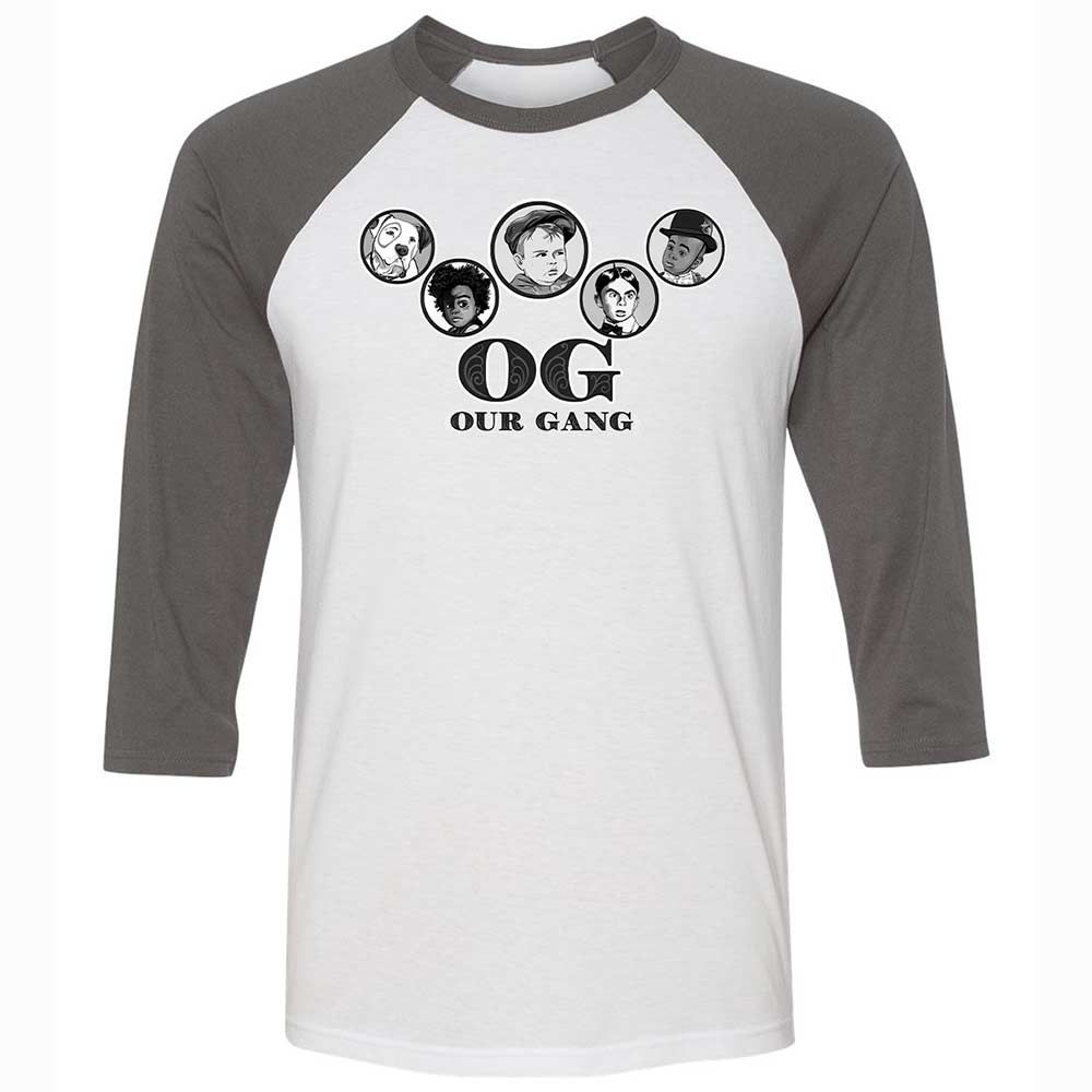 Unisex 3/4 Baseball Tee - DHWLEM2B - White/Asphalt - 2