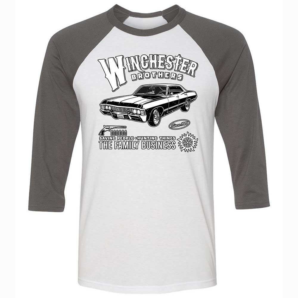 Unisex 3/4 Baseball Tee - RCXR2TAV - White/Asphalt - 2