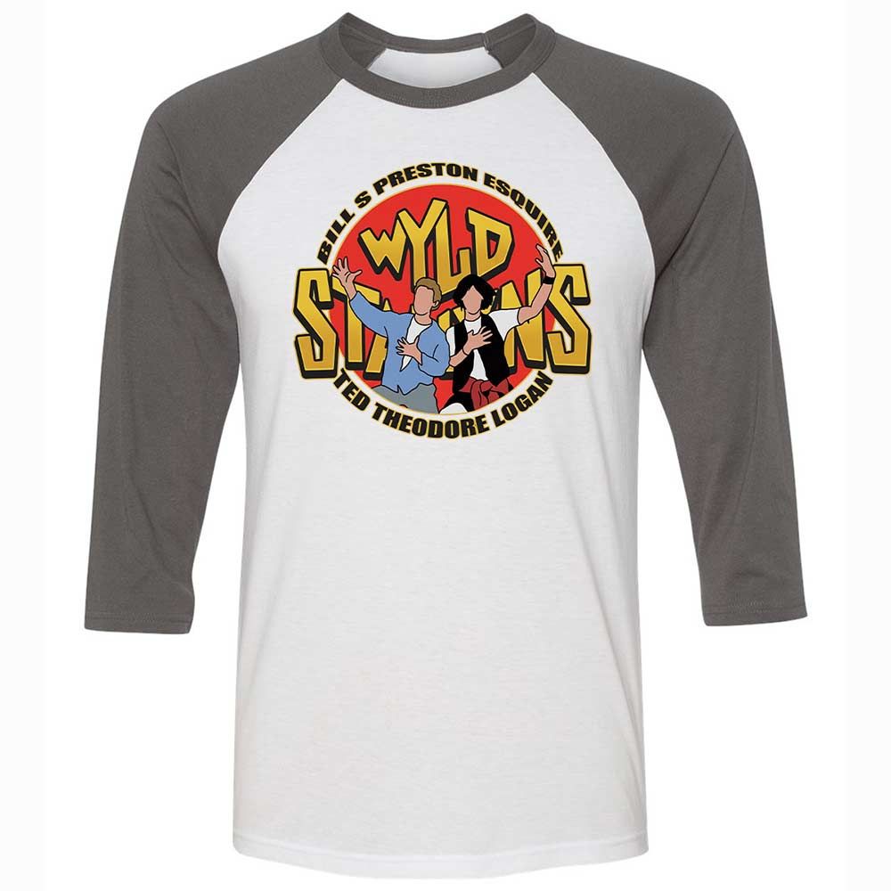 Unisex 3/4 Baseball Tee - X9GCH271 - White/Asphalt - 2