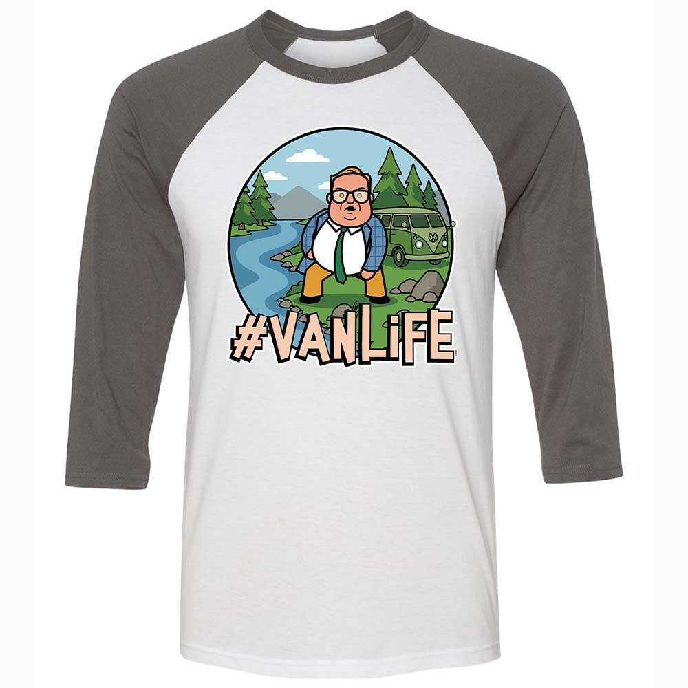 Vanlife living in a van down by the river - White/Asphalt - 2