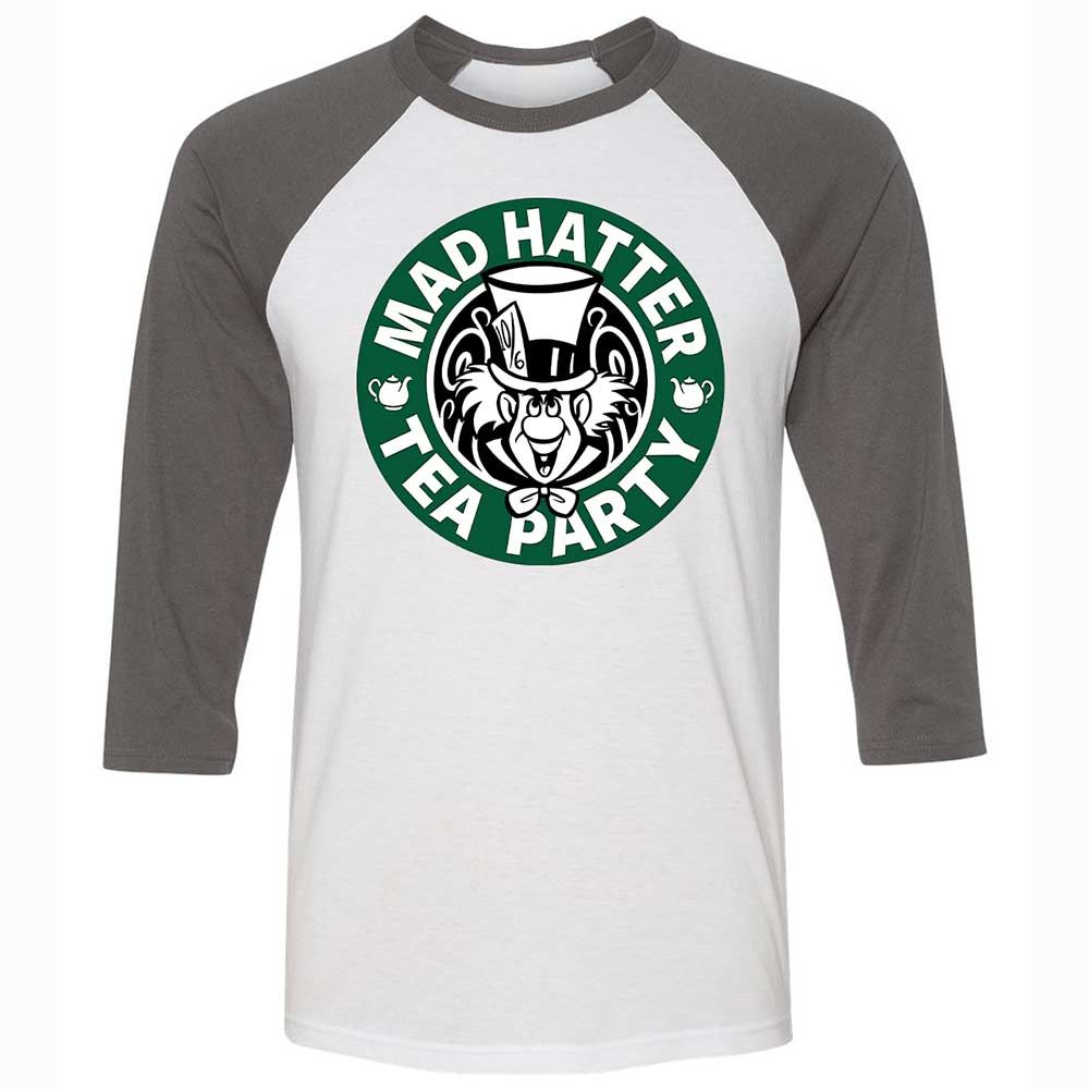 Unisex 3/4 Baseball Tee - VECAYVUY - White/Asphalt - 2