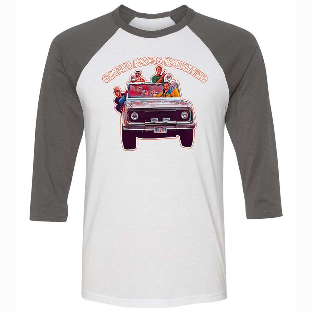 Unisex 3/4 Baseball Tee - XN5QEK4H - White/Asphalt - 2