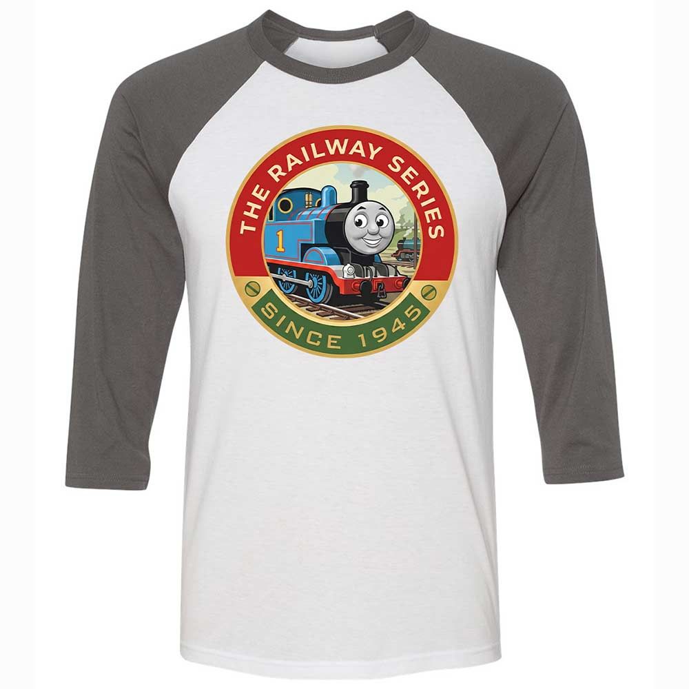 Unisex 3/4 Baseball Tee - U3GB6HL3 - White/Asphalt - 2