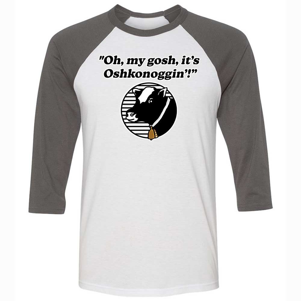 Unisex 3/4 Baseball Tee - PN9DQE4U - White/Asphalt - 2