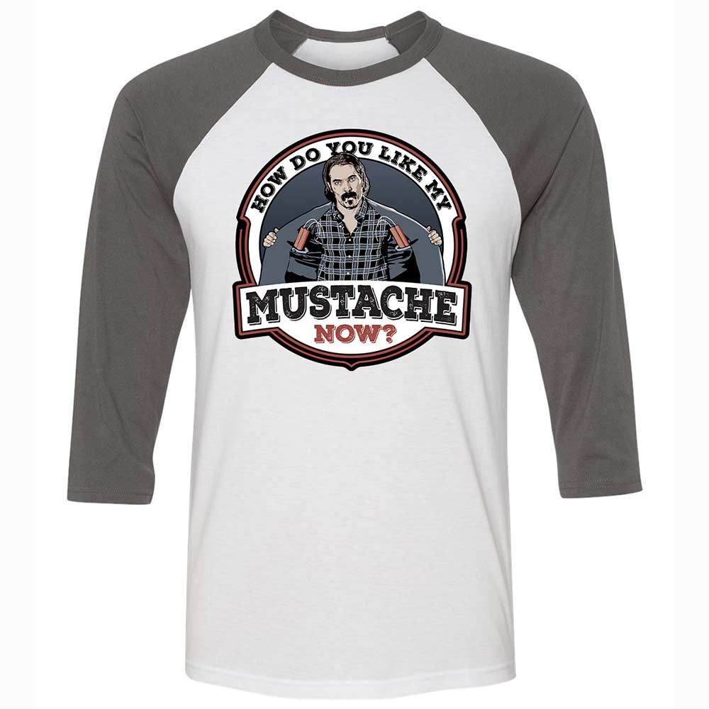 Unisex 3/4 Baseball Tee - S993526Q - White/Asphalt - 2