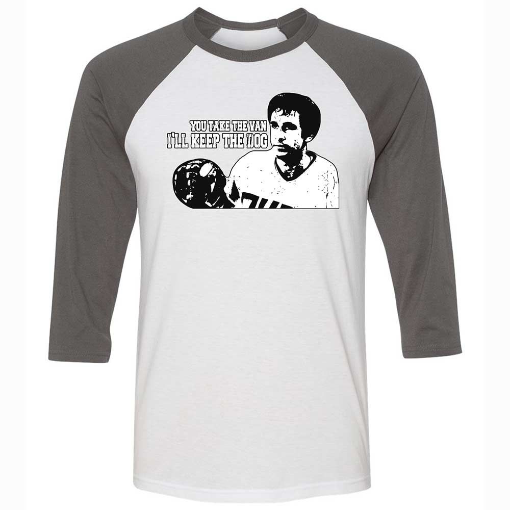 Unisex 3/4 Baseball Tee - 74QPGK42 - White/Asphalt - 2