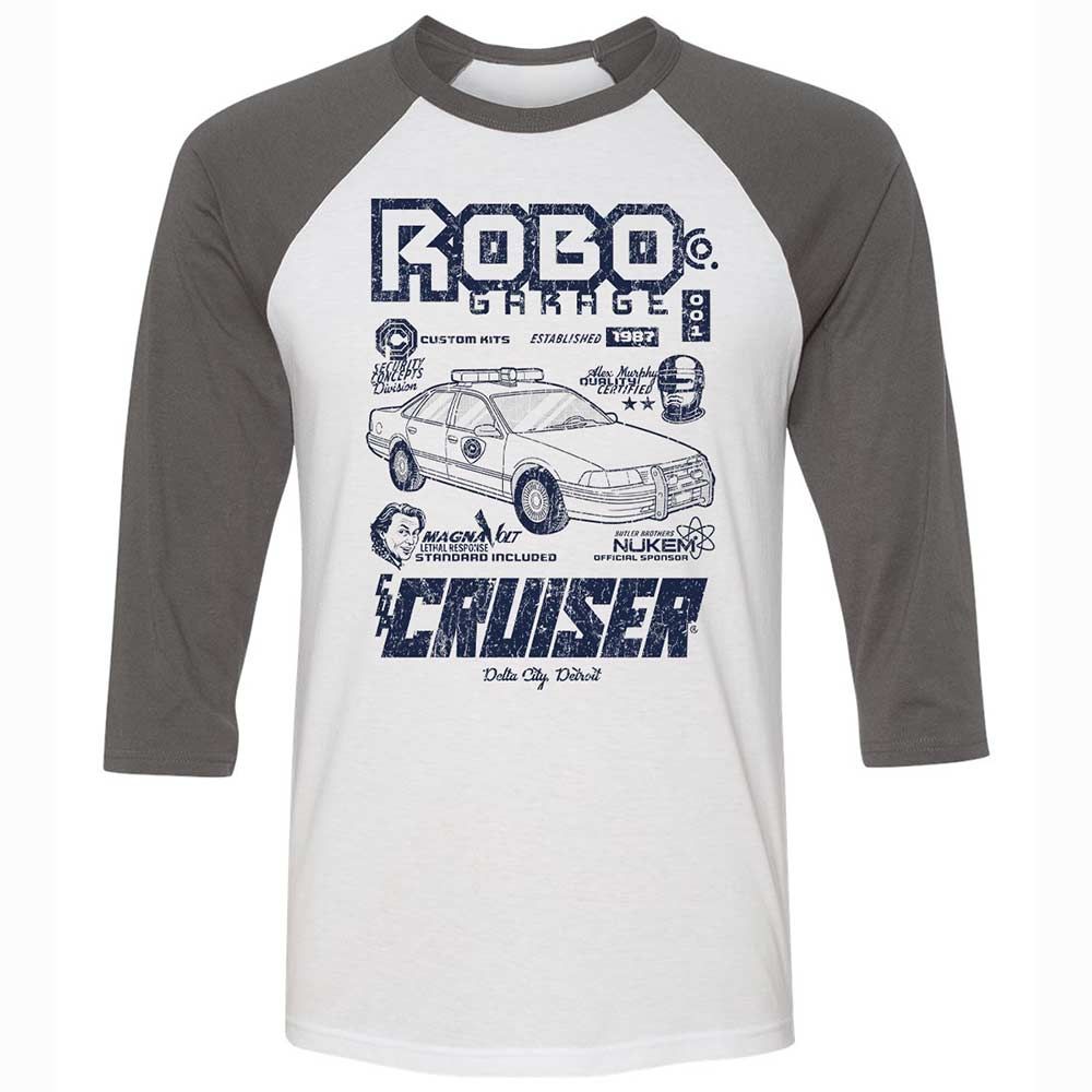 Unisex 3/4 Baseball Tee - 2RWS554W - White/Asphalt - 2