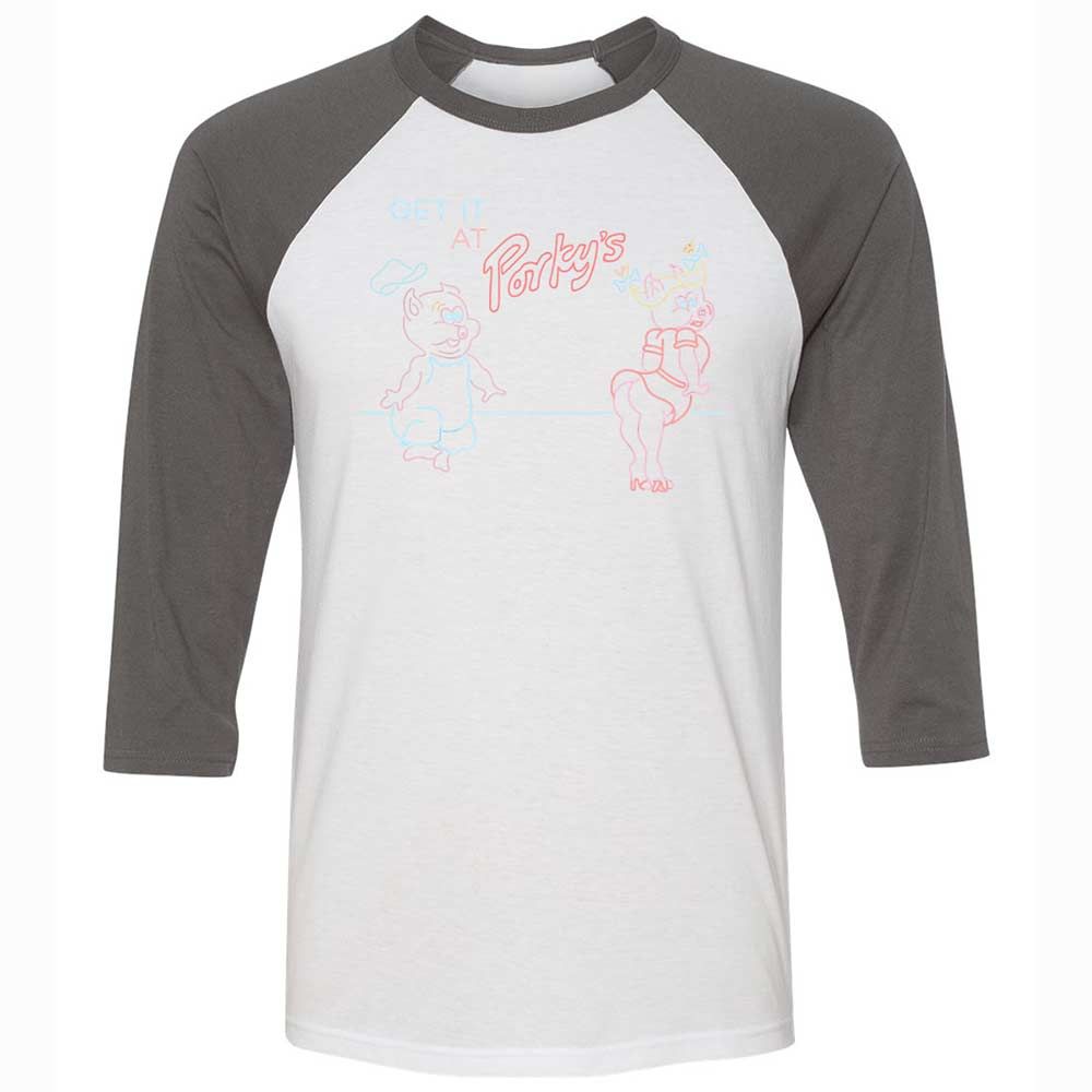 Unisex 3/4 Baseball Tee - 4A5PZQJK - White/Asphalt - 2