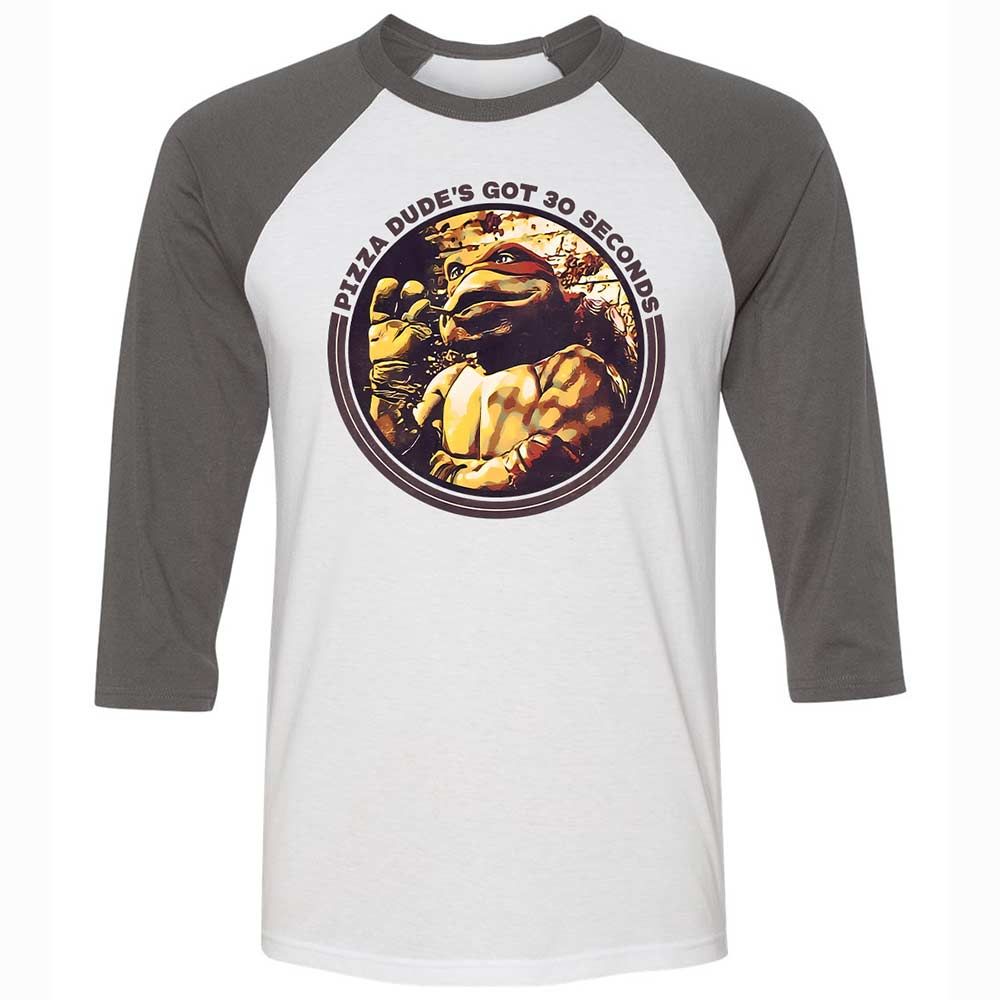 Unisex 3/4 Baseball Tee - UHP5MF2B - White/Asphalt - 2