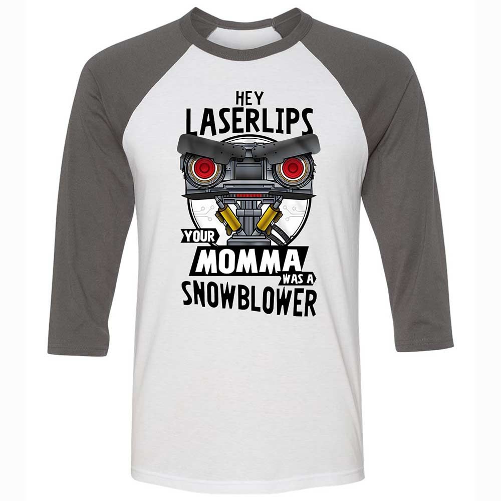 Unisex 3/4 Baseball Tee - S96KGEGW - White/Asphalt - 2