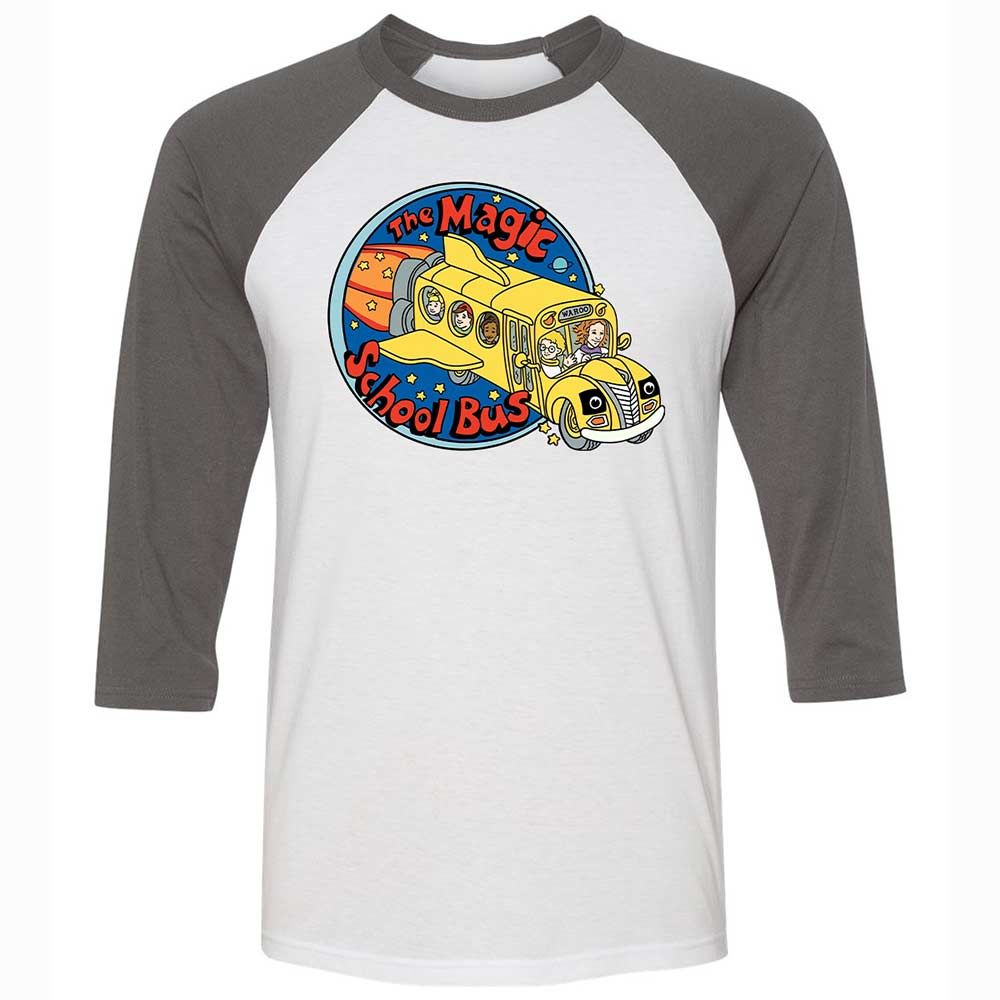 Unisex 3/4 Baseball Tee - 348BUMC6 - White/Asphalt - 2