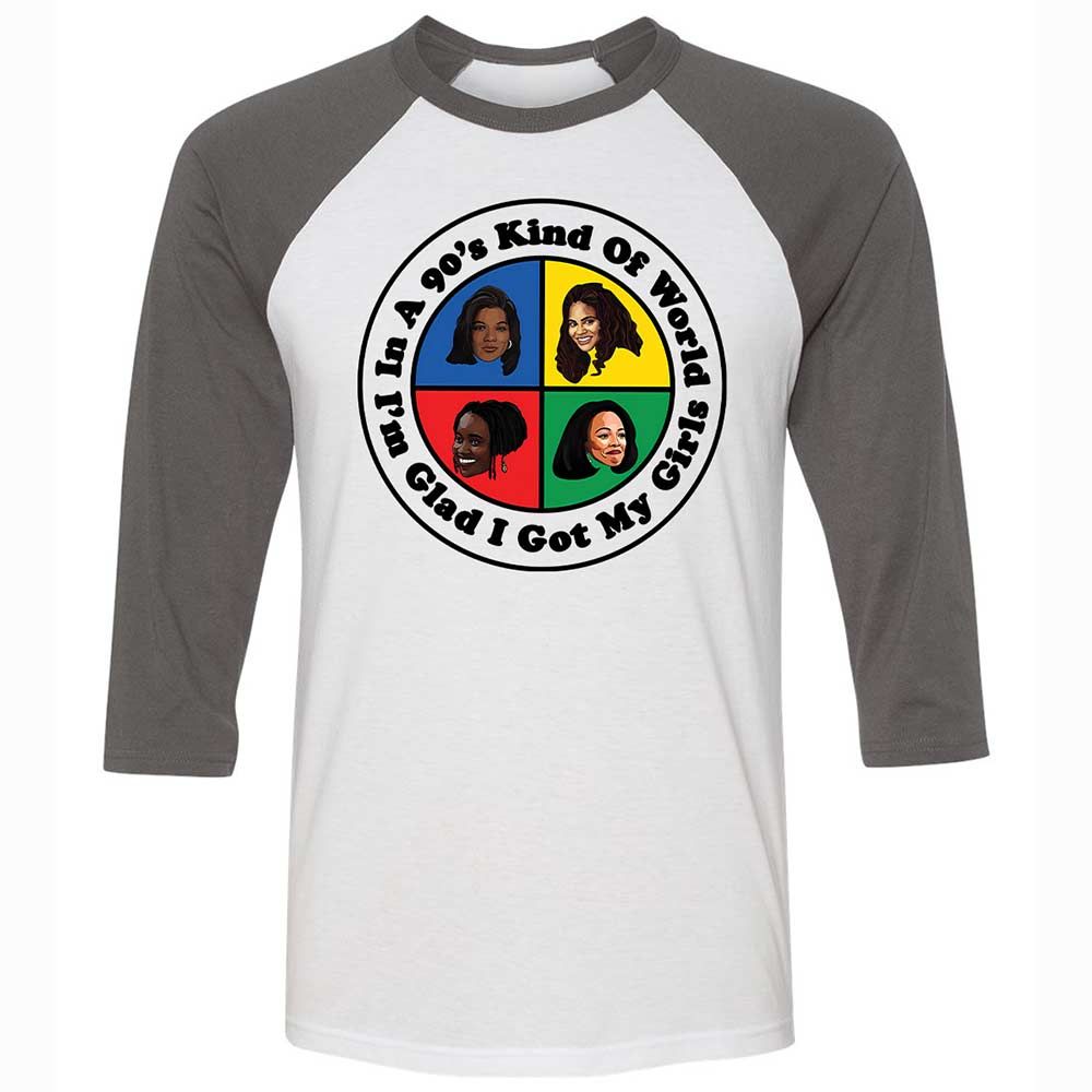 Unisex 3/4 Baseball Tee - NU8Y7QUH - White/Asphalt - 2