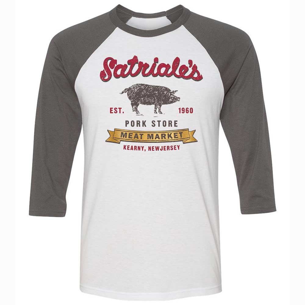 Unisex 3/4 Baseball Tee - 242BSELZ - White/Asphalt - 2