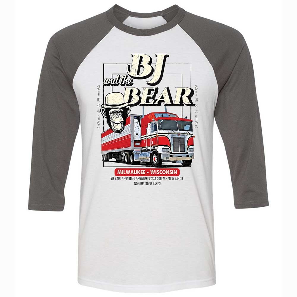 Unisex 3/4 Baseball Tee - 2X6Z6F2X - White/Asphalt - 2