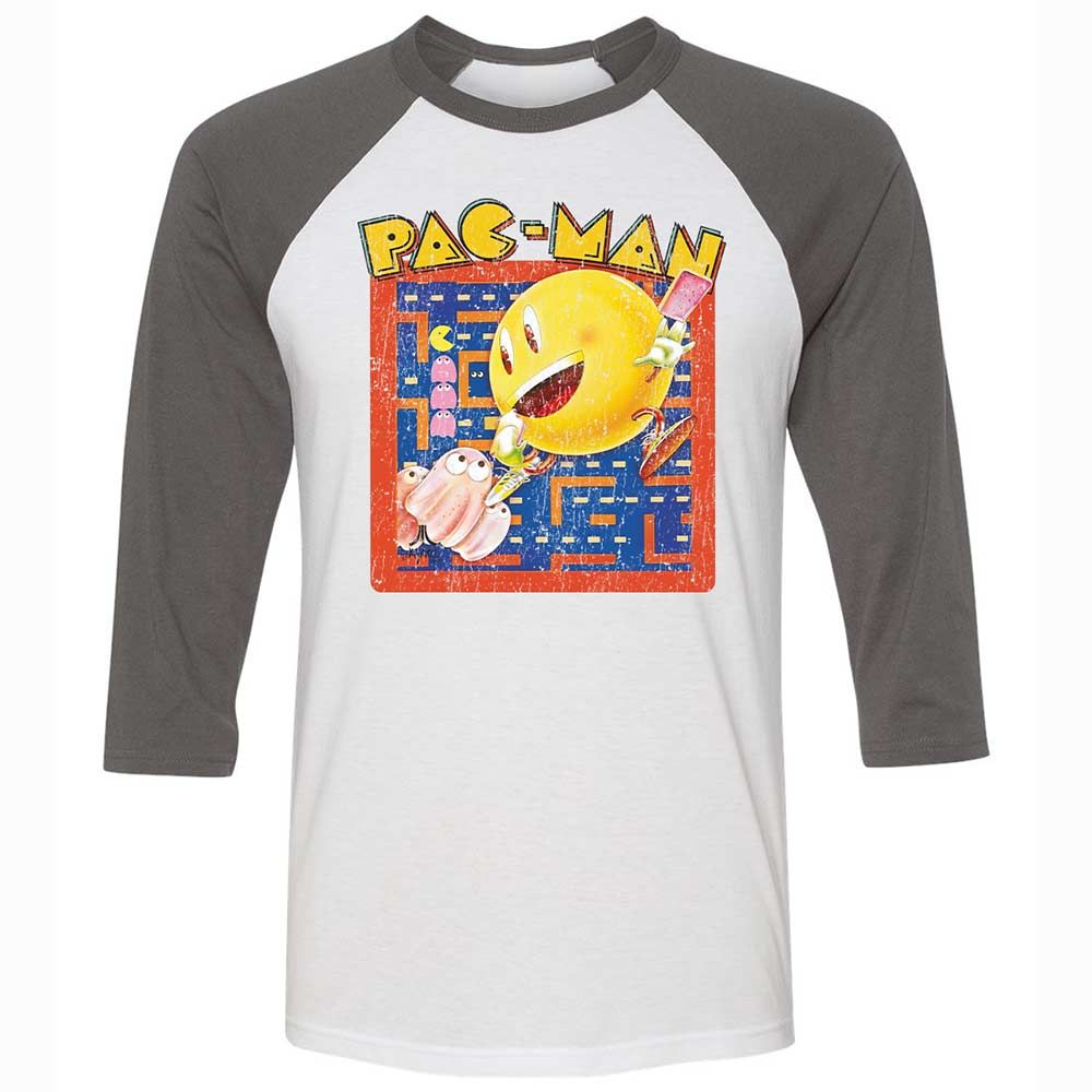 Unisex 3/4 Baseball Tee - 8XQQW4B5 - White/Asphalt - 2