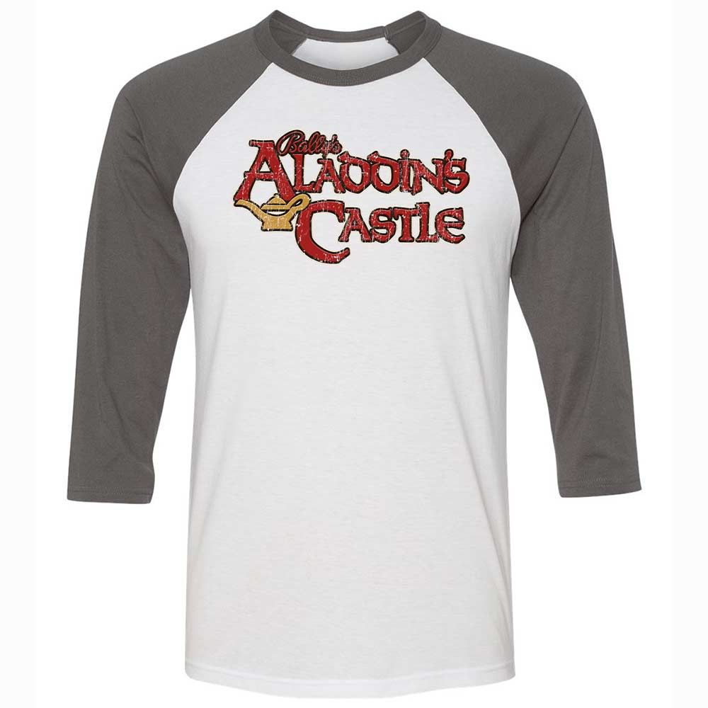 Unisex 3/4 Baseball Tee - YUL9YDF8 - White/Asphalt - 2