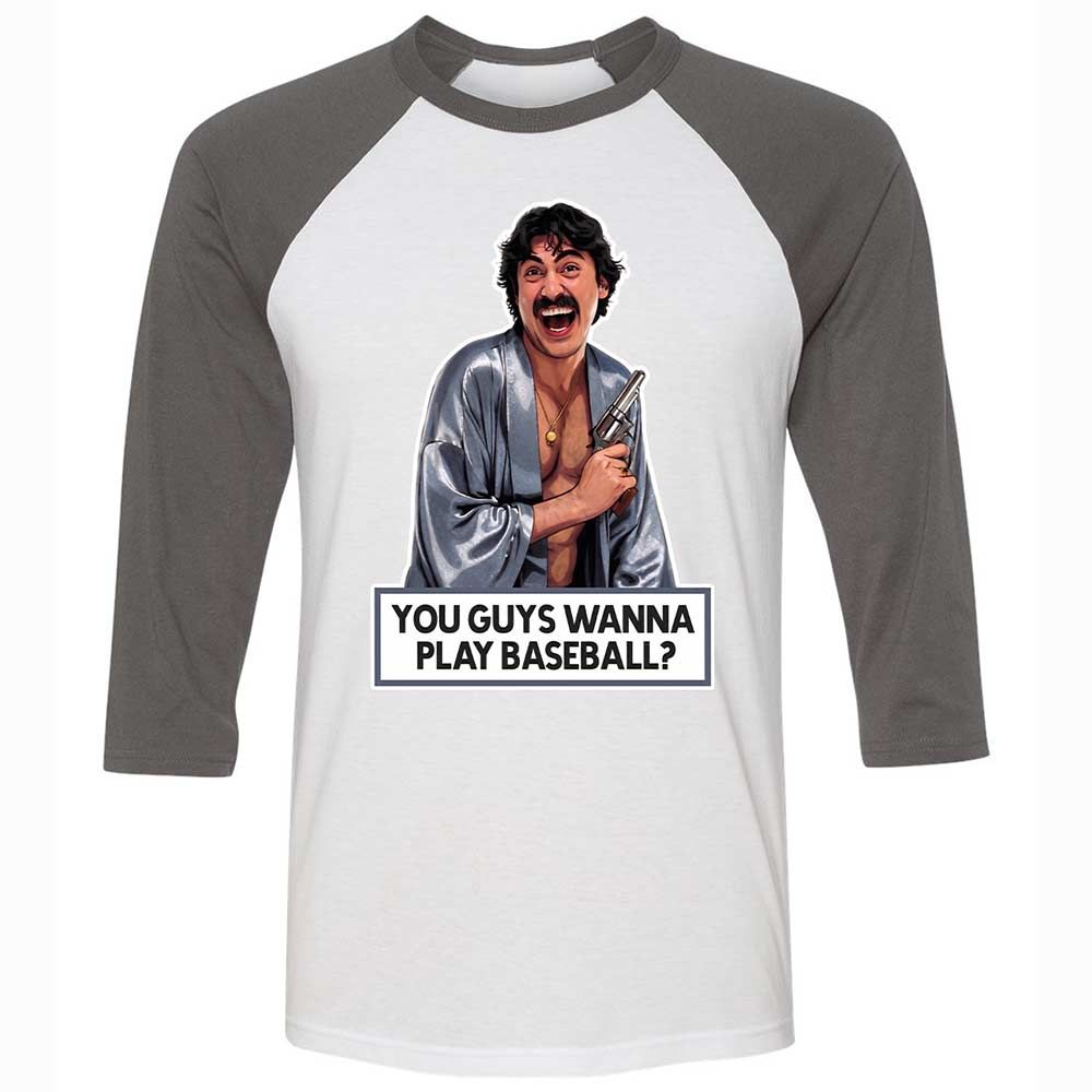 Unisex 3/4 Baseball Tee - GWMLCX81 - White/Asphalt - 2