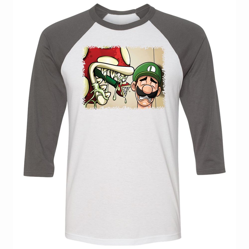 Unisex 3/4 Baseball Tee - NGAELQJF - White/Asphalt - 2