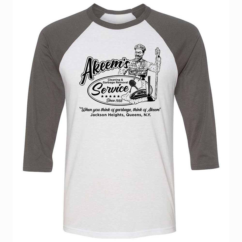 Unisex 3/4 Baseball Tee - 9KUZ4YYK - White/Asphalt - 2