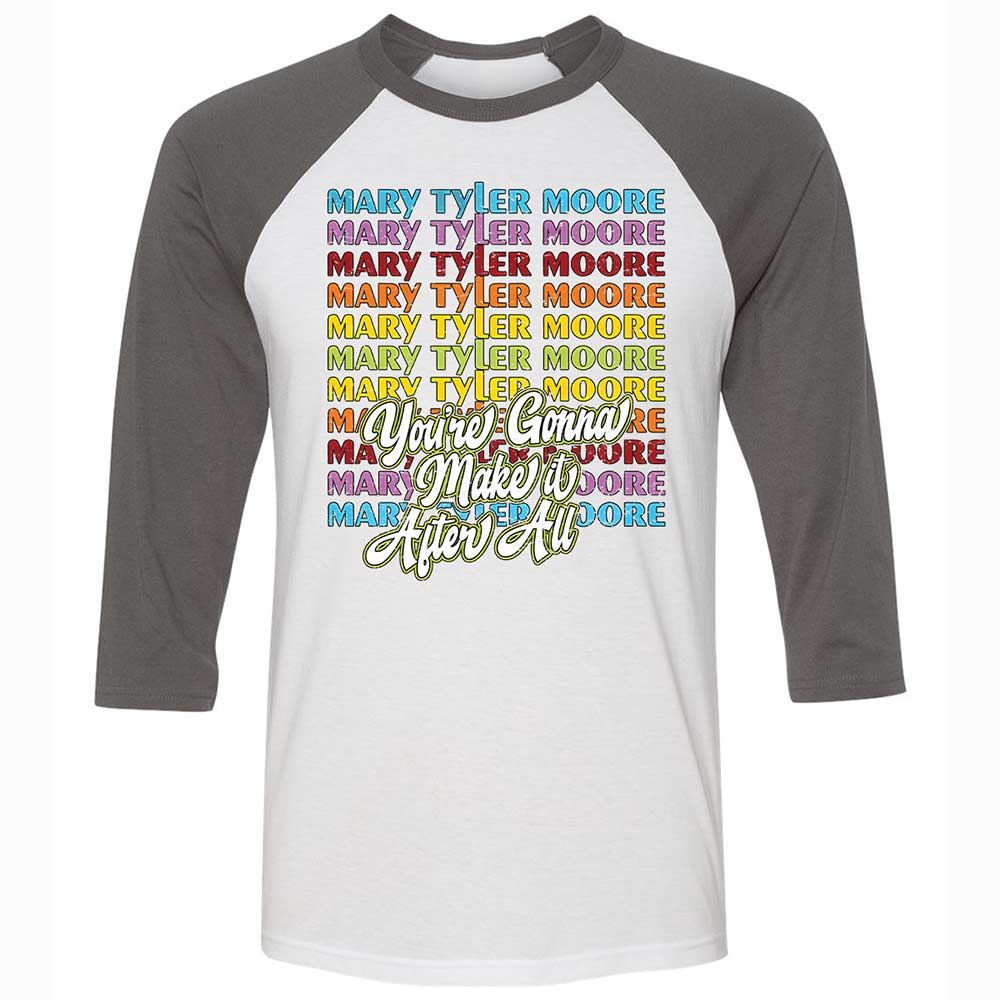 Unisex 3/4 Baseball Tee - 5A1BHK6L - White/Asphalt - 2