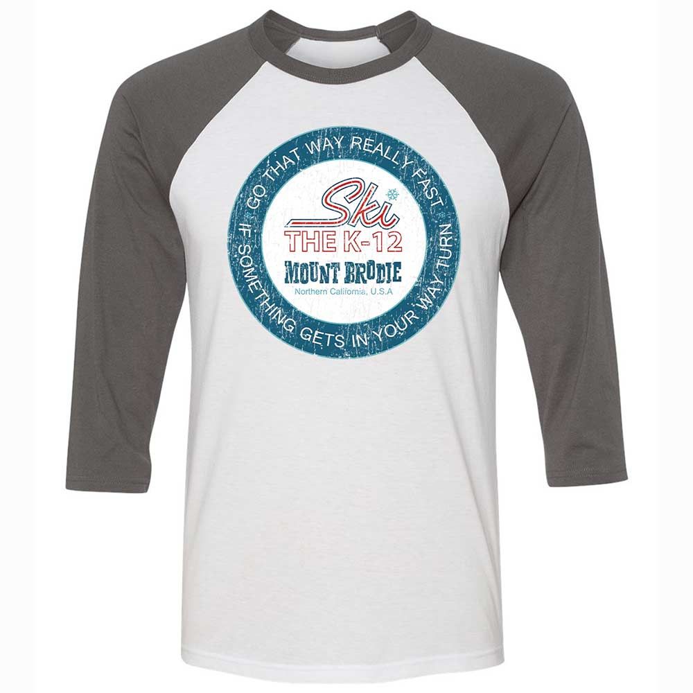 Unisex 3/4 Baseball Tee - 8HL8D4UY - White/Asphalt - 2