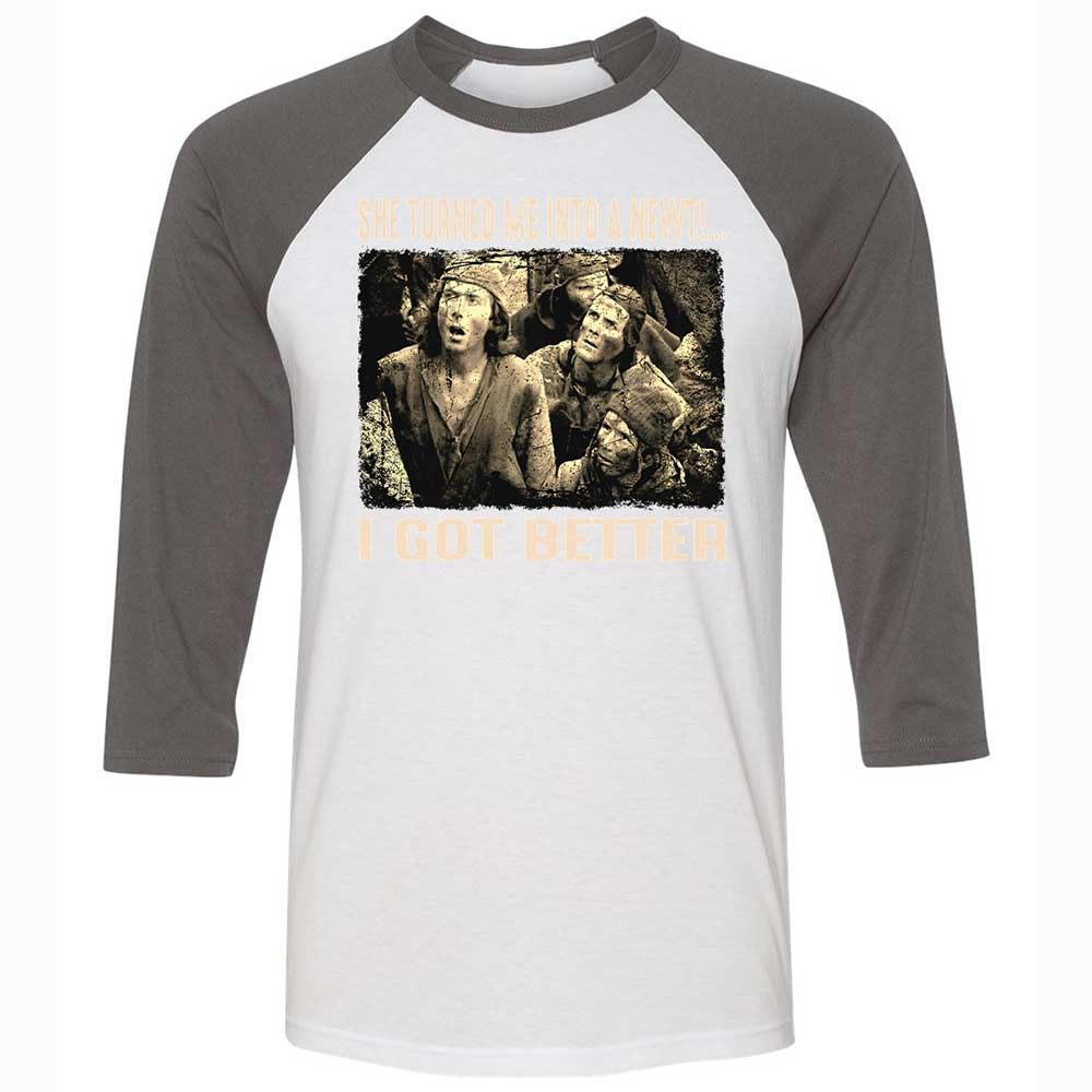 Unisex 3/4 Baseball Tee - ZK9PQXRE - White/Asphalt - 2