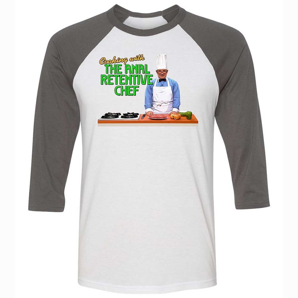Unisex 3/4 Baseball Tee - CRW45KVQ - White/Asphalt - 2