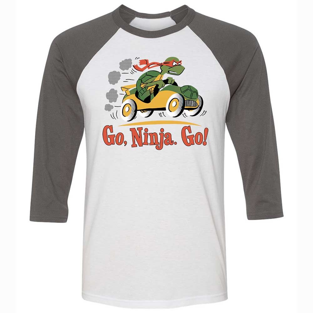 Unisex 3/4 Baseball Tee - F6ZCG5YA - White/Asphalt - 2