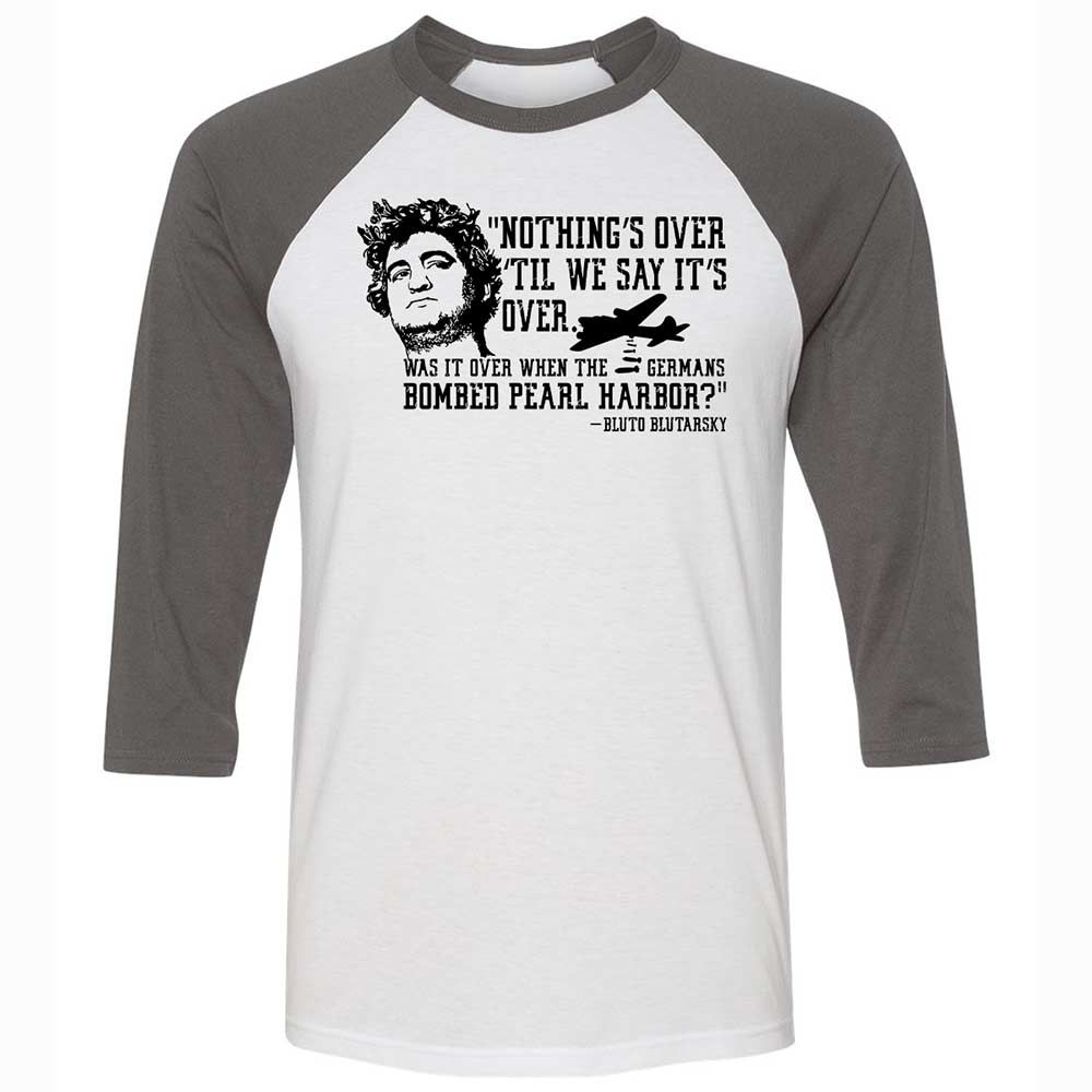 Unisex 3/4 Baseball Tee - LRTWSJND - White/Asphalt - 2