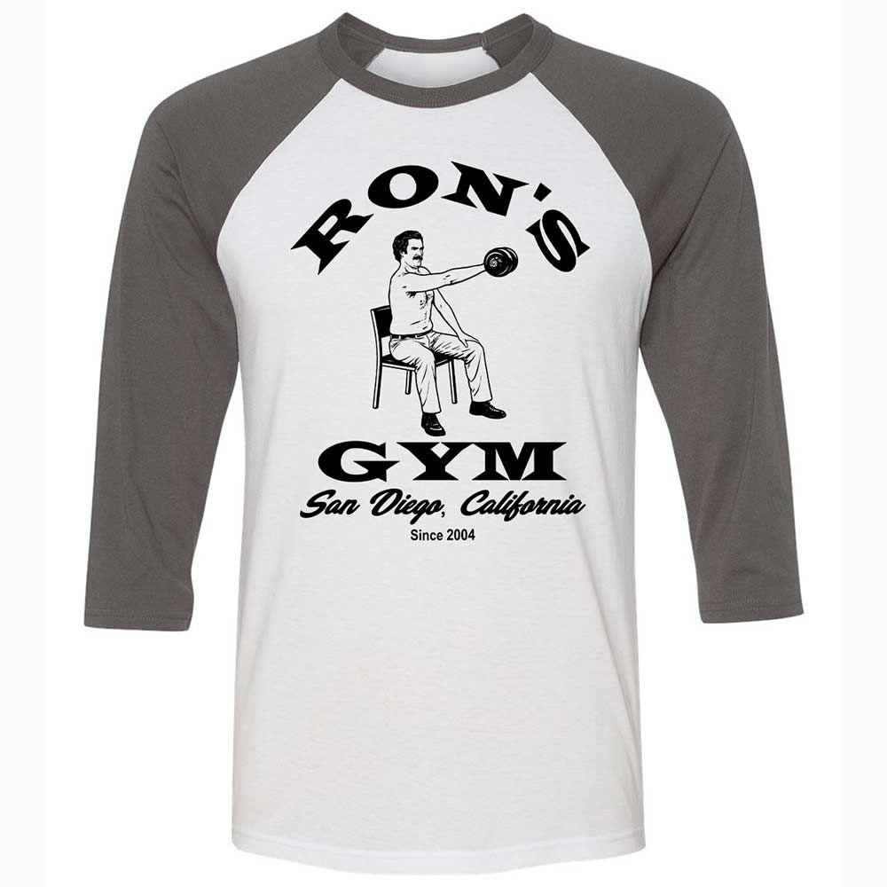 Unisex 3/4 Baseball Tee - 1R34SE9J - White/Asphalt - 2