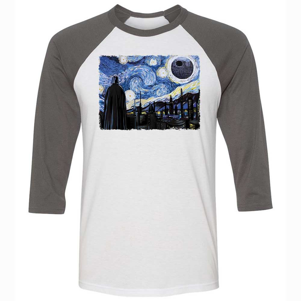 Unisex 3/4 Baseball Tee - 6Q4EQ1TC - White/Asphalt - 2
