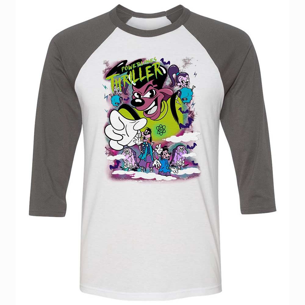 Vintage Pop Cartoon Horror Mashup - White/Asphalt - 2