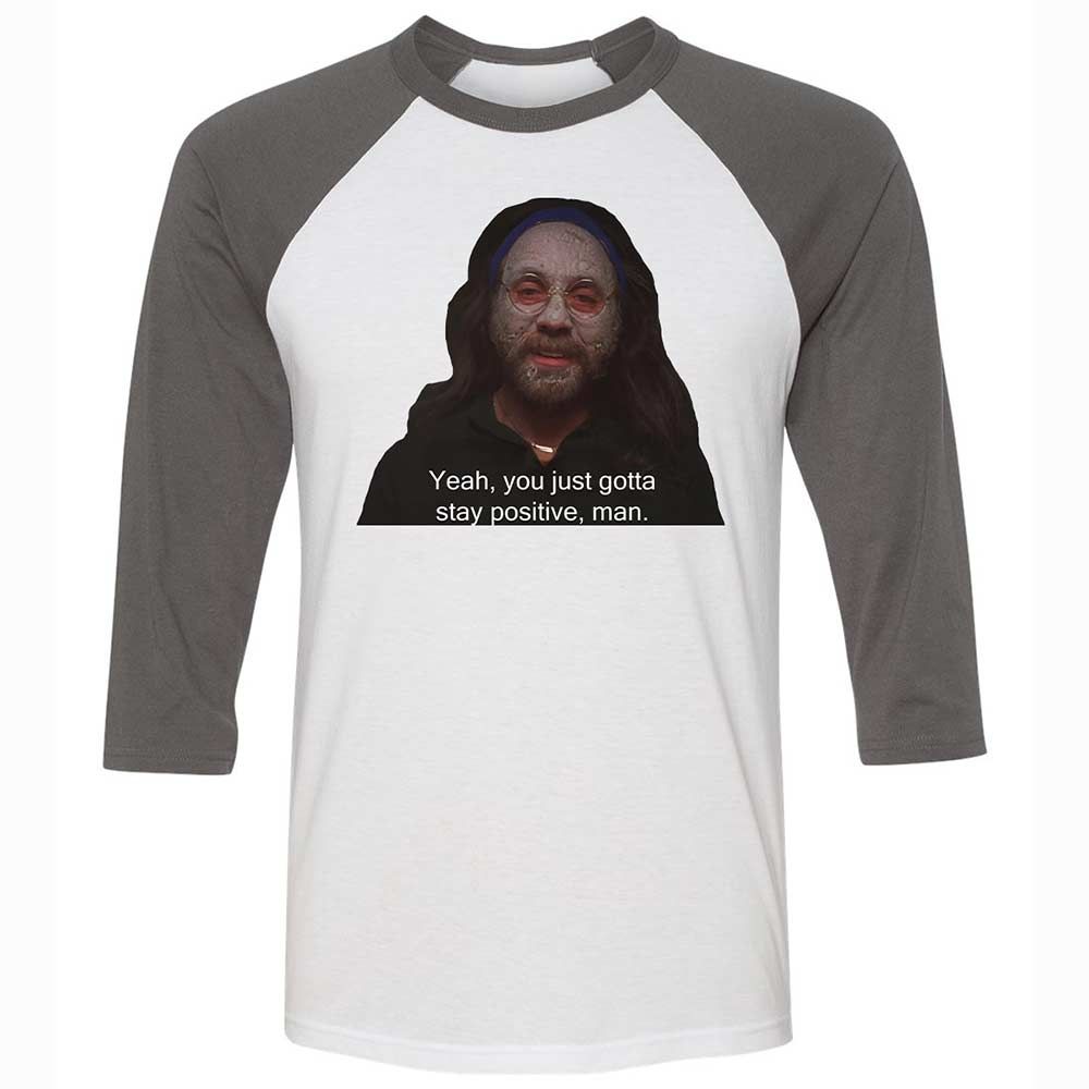 Unisex 3/4 Baseball Tee - 4ANX1L23 - White/Asphalt - 2
