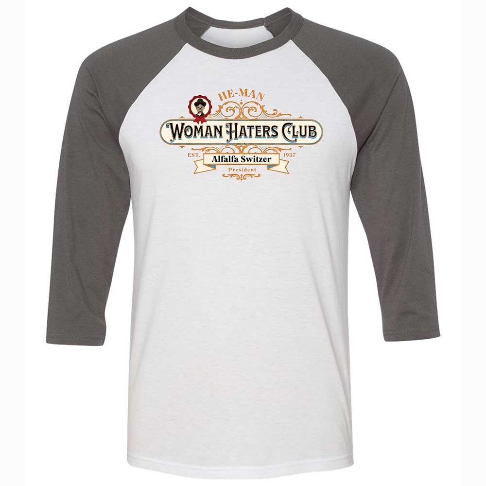 Unisex 3/4 Baseball Tee - L5EJCTDA - White/Asphalt - 2