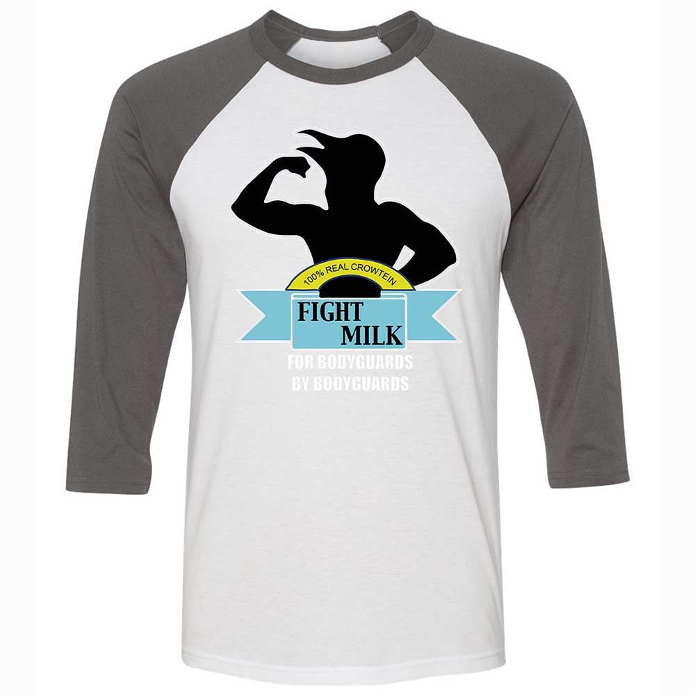 Unisex 3/4 Baseball Tee - BPUFR4Y1 - White/Asphalt - 2