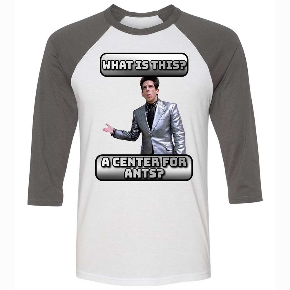 Unisex 3/4 Baseball Tee - 6YZ82BE2 - White/Asphalt - 2