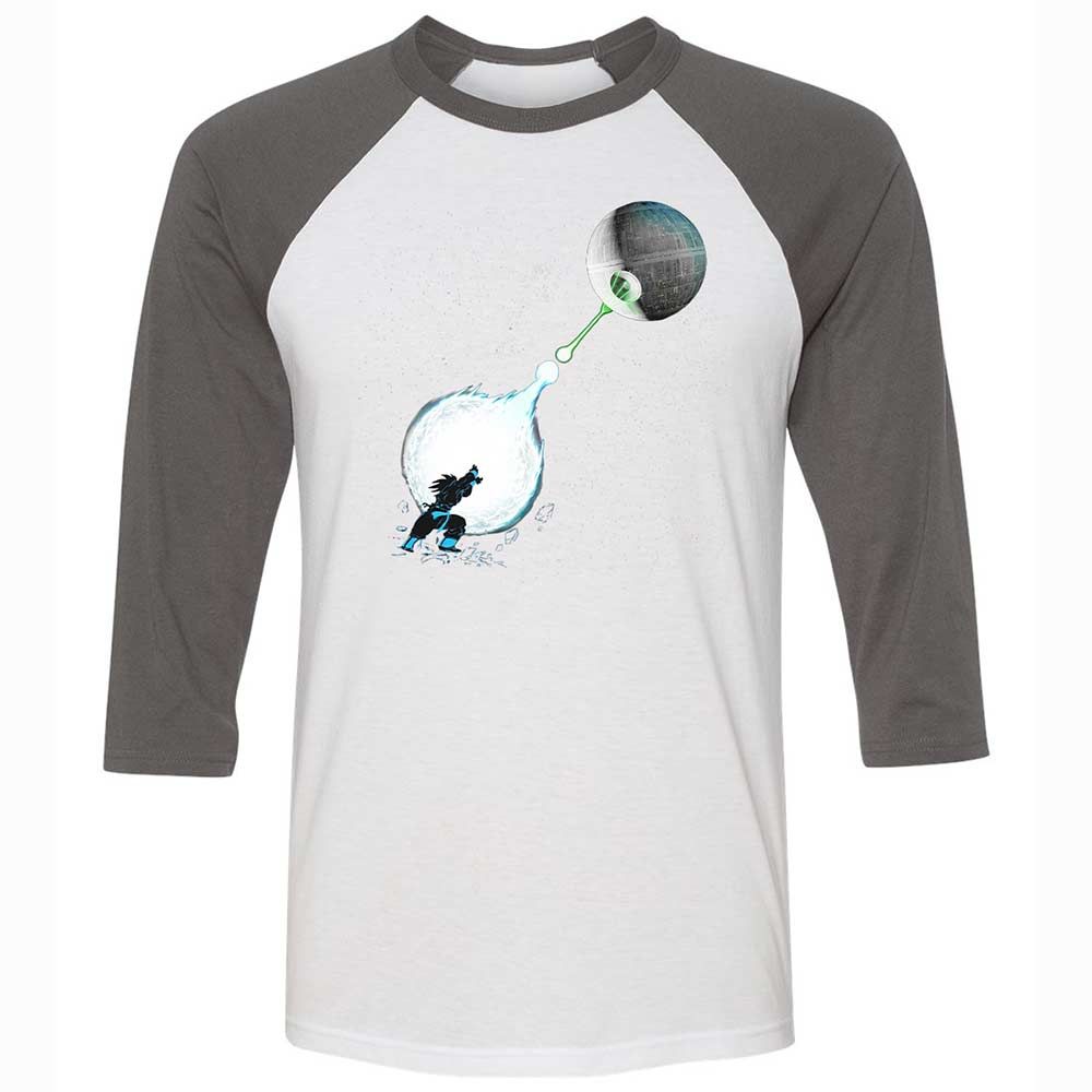 Unisex 3/4 Baseball Tee - ARVMBJXV - White/Asphalt - 2