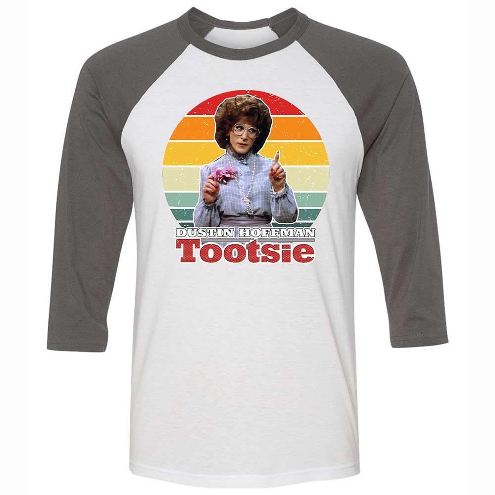 Unisex 3/4 Baseball Tee - B5GJ2G9U - White/Asphalt - 2
