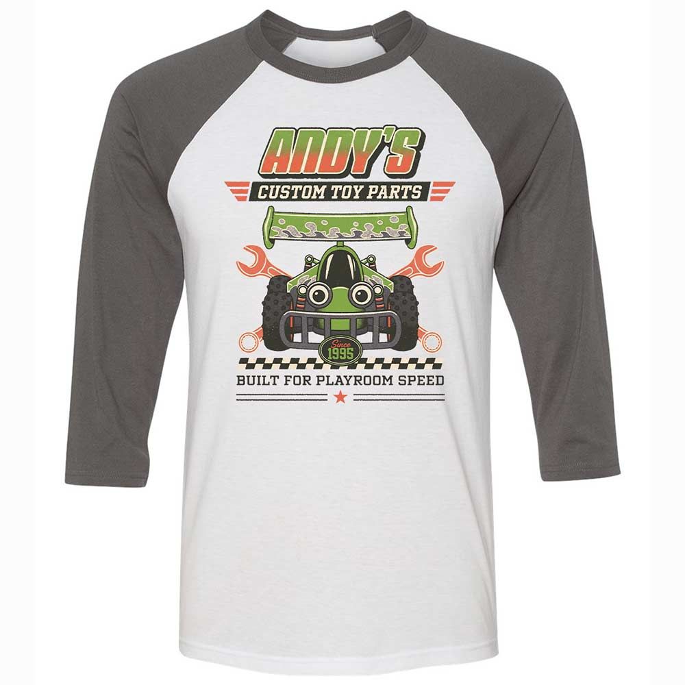 Unisex 3/4 Baseball Tee - 1QHB6PCE - White/Asphalt - 2