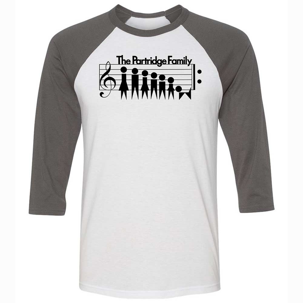 Unisex 3/4 Baseball Tee - CFW8XB2C - White/Asphalt - 2