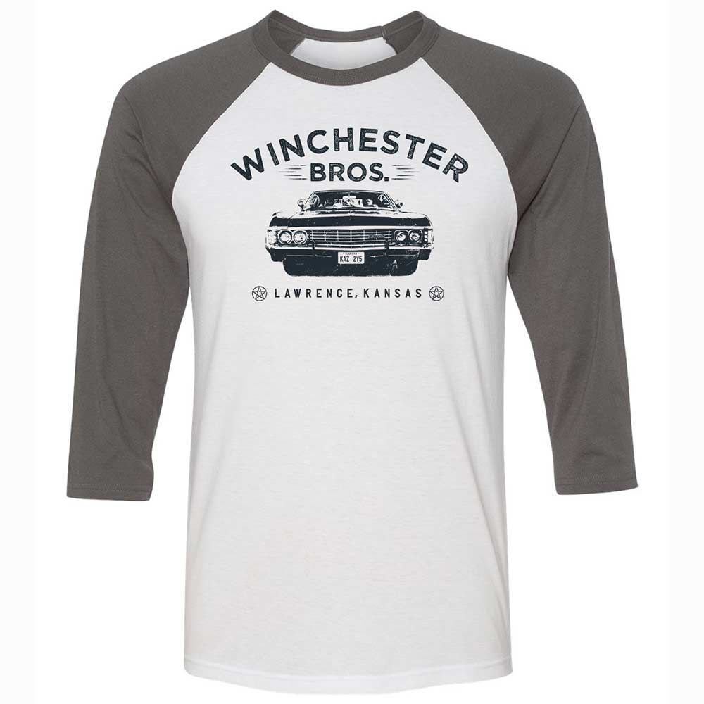 Unisex 3/4 Baseball Tee - 9YWAD395 - White/Asphalt - 2