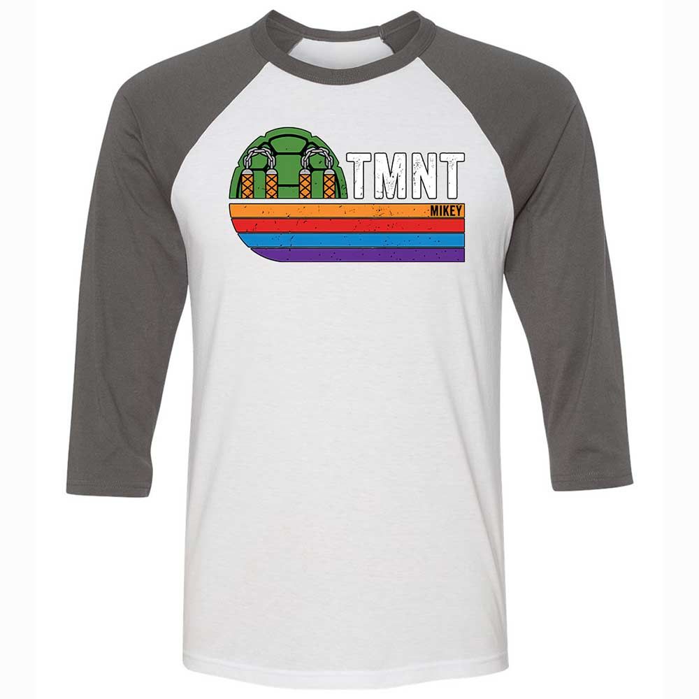 Unisex 3/4 Baseball Tee - BG7PUBLX - White/Asphalt - 2