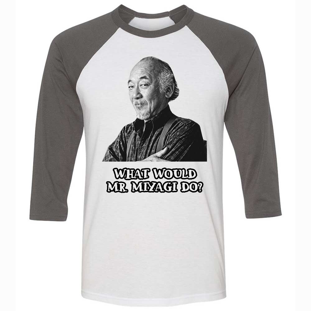 Unisex 3/4 Baseball Tee - SRHPTZS7 - White/Asphalt - 2