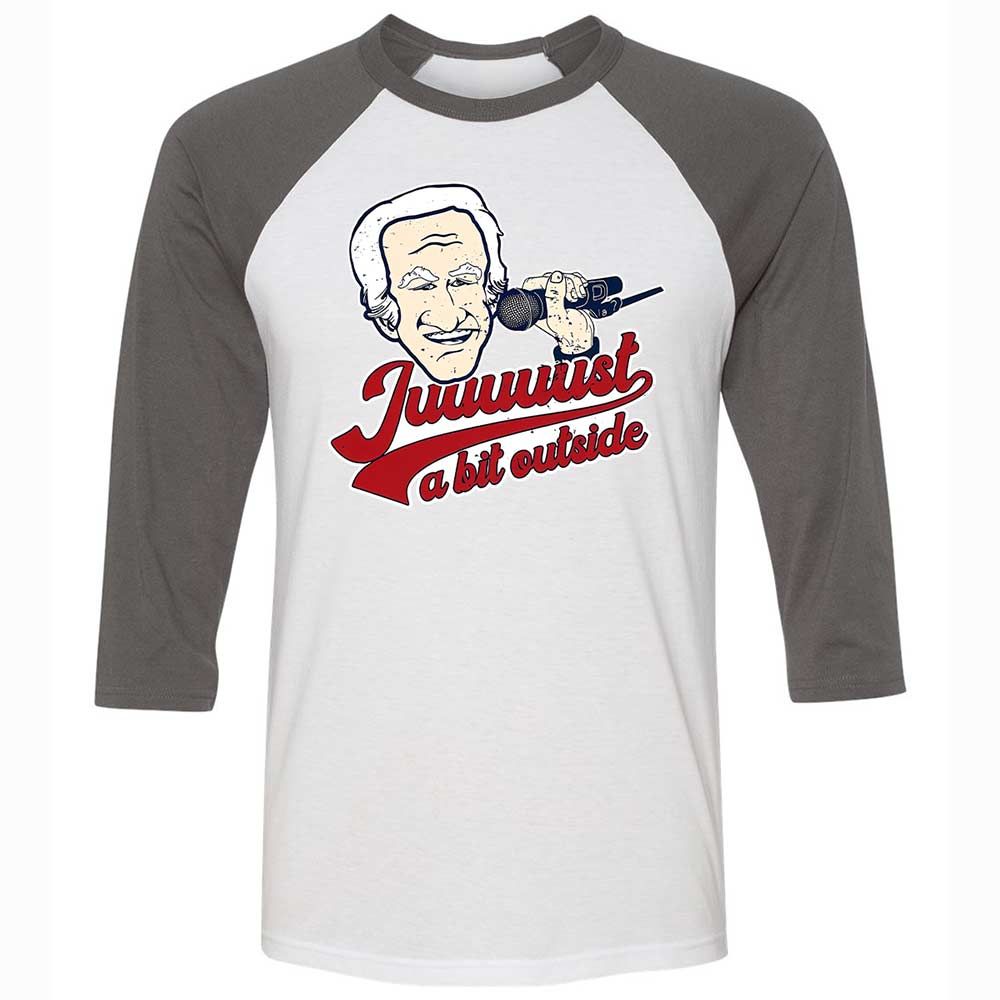 Unisex 3/4 Baseball Tee - X1D1HB7F - White/Asphalt - 2