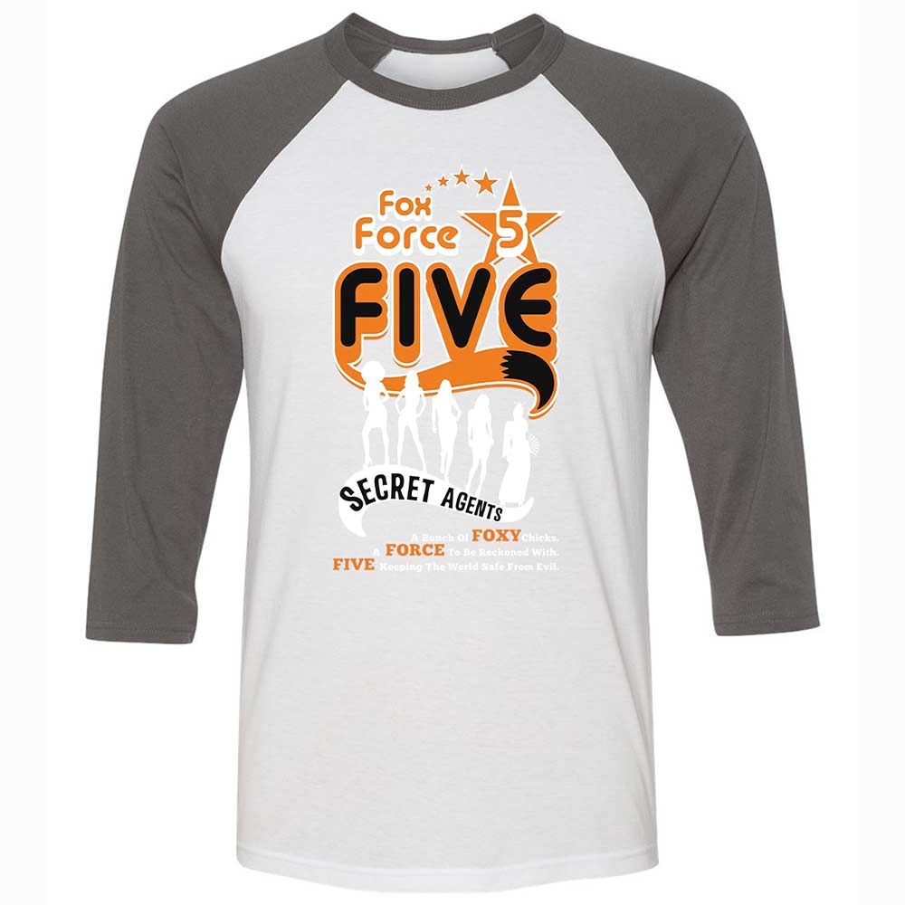 Unisex 3/4 Baseball Tee - 9MWFEVD2 - White/Asphalt - 2