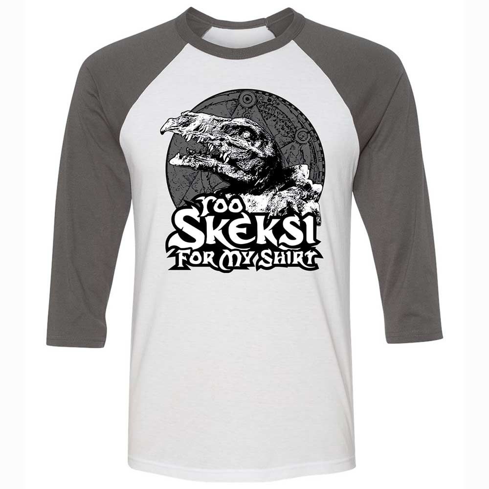 Unisex 3/4 Baseball Tee - QD15FAVQ - White/Asphalt - 2