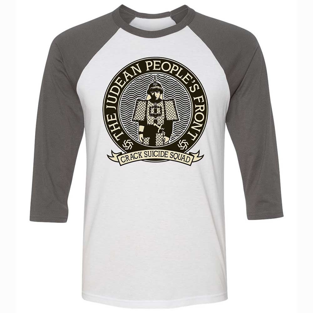 Unisex 3/4 Baseball Tee - V3C4E8G6 - White/Asphalt - 2