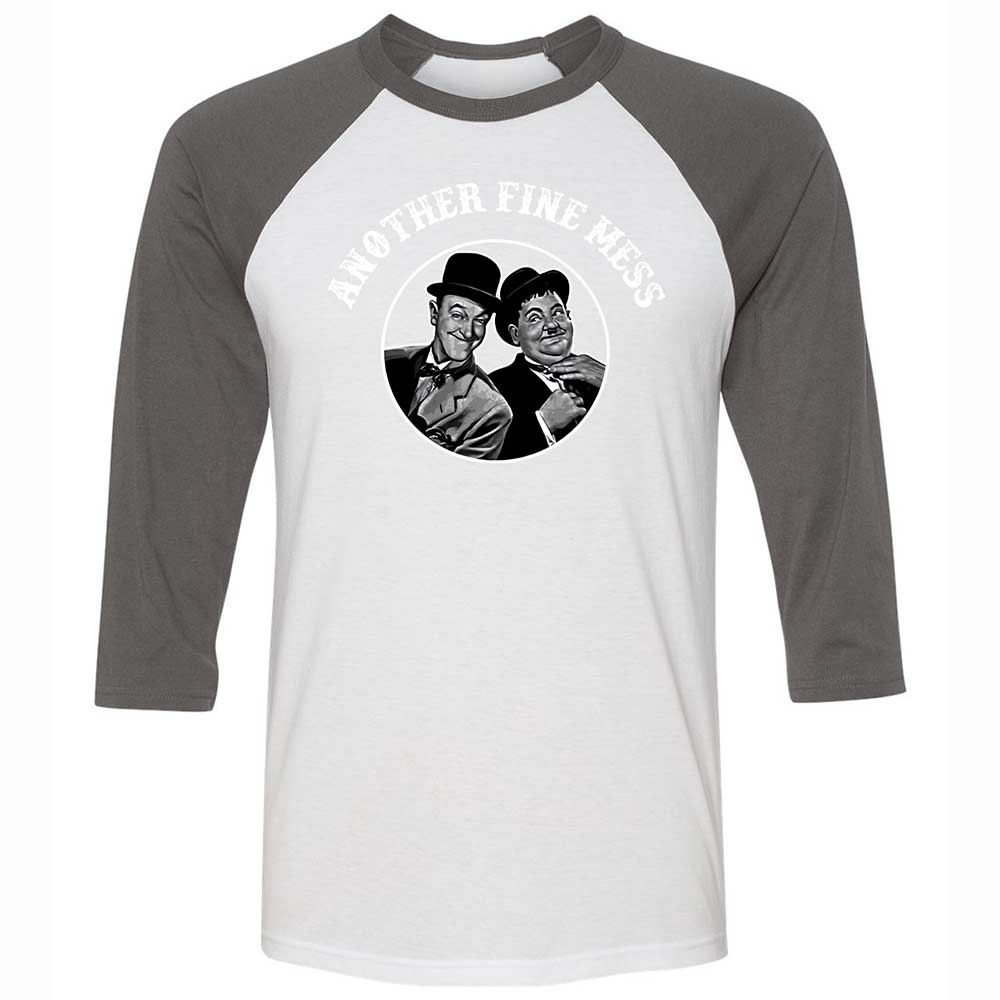 Unisex 3/4 Baseball Tee - WP5RG2AV - White/Asphalt - 2