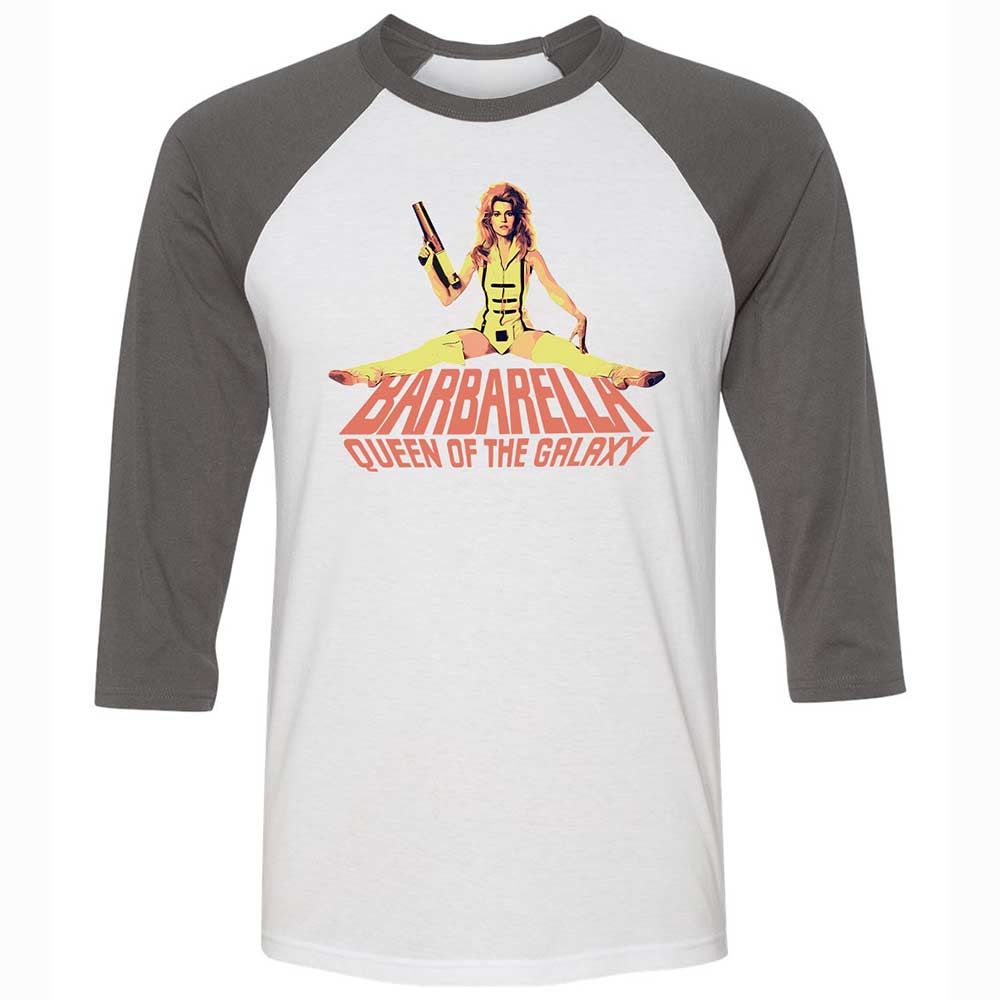 Unisex 3/4 Baseball Tee - 9G3TVV6J - White/Asphalt - 2